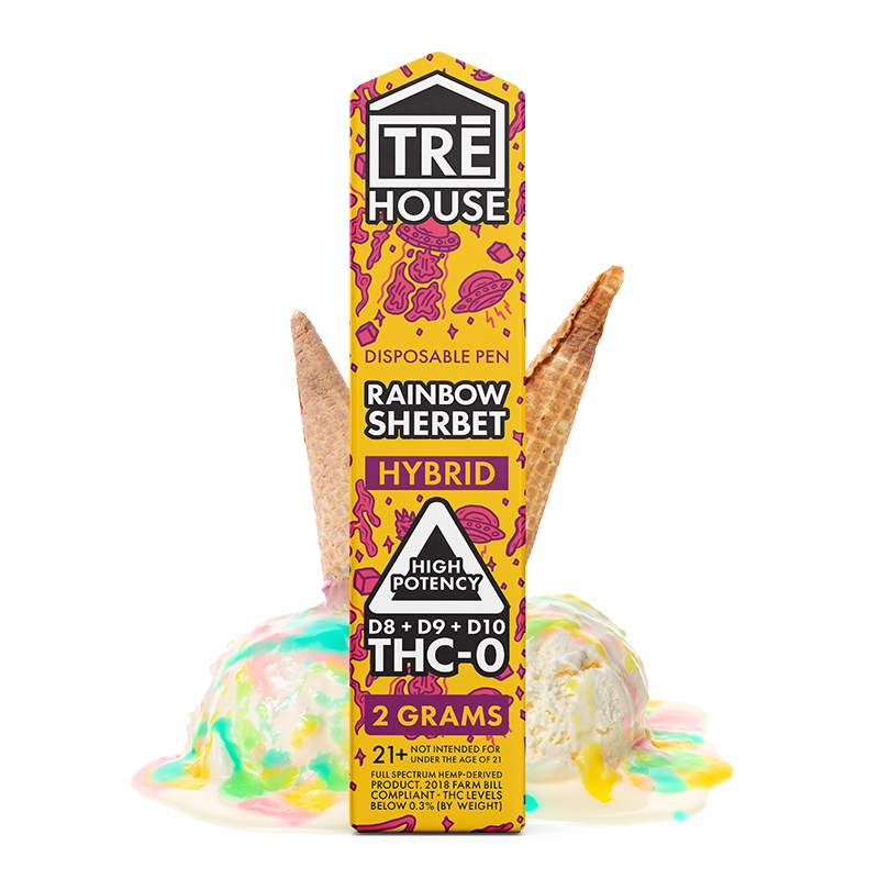 Delta 8 Vape Pen + D9 + D10 + Thco - Rainbow Sherbet - Hybrid 2G Delta 8 Vape Pen + D9 + D10 + Thco - Rainbow Sherbet - Hybrid 2G