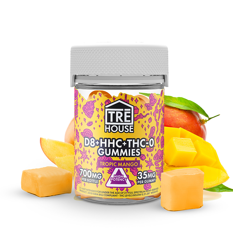 Delta 8 + Hhc + Thc-0 Gummies - Tropic Mango Delta 8 + Hhc + Thc-0 Gummies - Tropic Mango