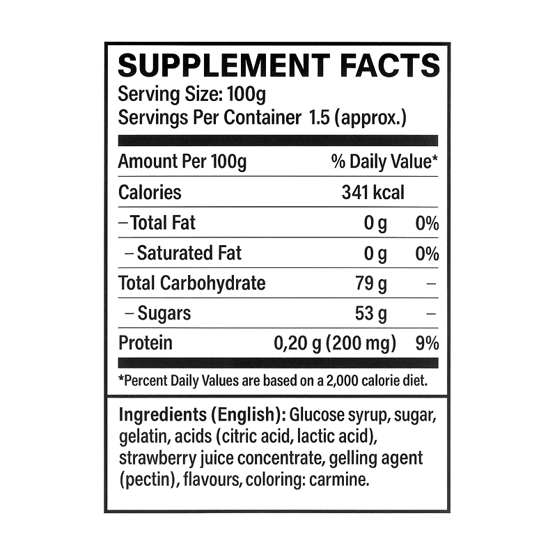 trehouse snacks trolli kiss suppfacts